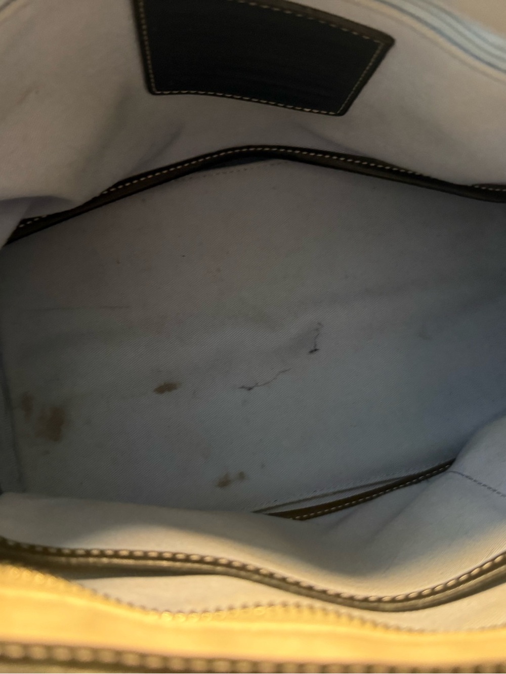 Coach tan and black zip top tote bag - Picture 3 of 5